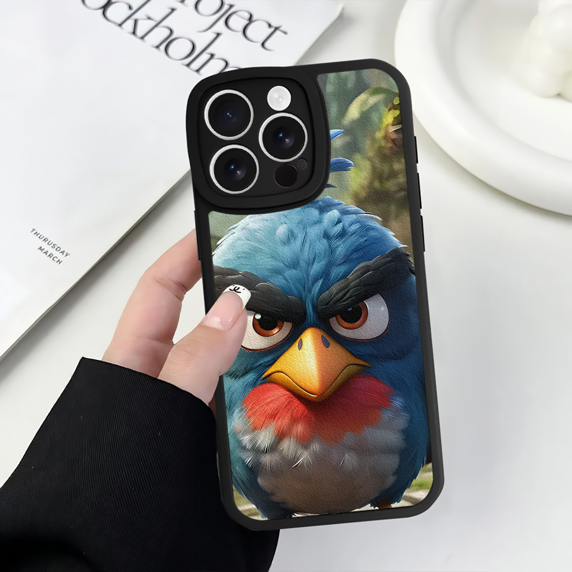 （画像用） Angry Birds アングリーバード 【iPhone 16シリーズ対応】シリコンスマホケース（レザー調） 材質：シリコン